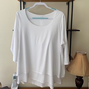 J Jill. PureJill collection white layered top